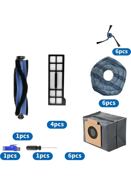 Eufy X10 Pro Omni Robot Süpürge Aksesuarları Kiti Için Yedek Aksesuarlar (Yurt Dışından) modelleri