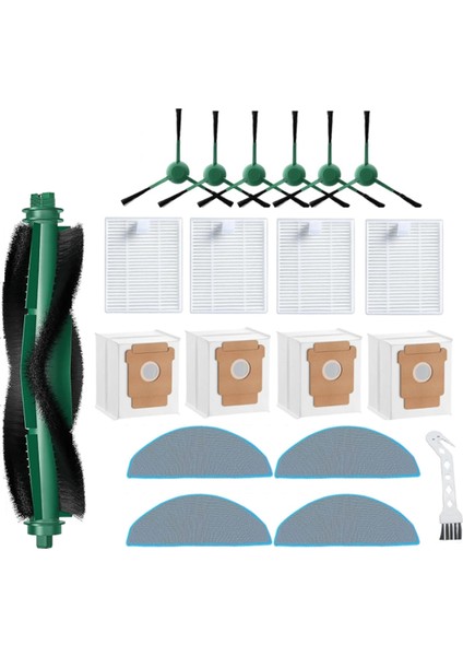 Irobot Roomba 104 COMBO/105 VAC/105 COMBO/105 COMBO+/Q052 Elektrikli Süpürge Parçaları Ana Yan Fırça Filtreleri Paspas Toz Torbaları (Yurt Dışından)
