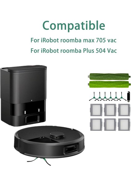 Irobot Roomba Max 705 Vac/ırobot Roomba Plus 504 Vac Elektrikli Süpürge Yedek Parçaları Ana Fırça Kenar Fırça Filtresi (Yurt Dışından) fırsatları