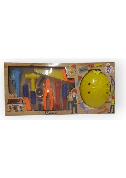 King Toys 13 Parça Kasklı Tamir Seti