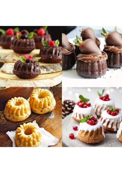 24 Adet Muffin, Mini Kek Kalıbı, Yanmaz, Yapışmaz,kolay Çıkar-Silikon, Karışık Renk fiyatları