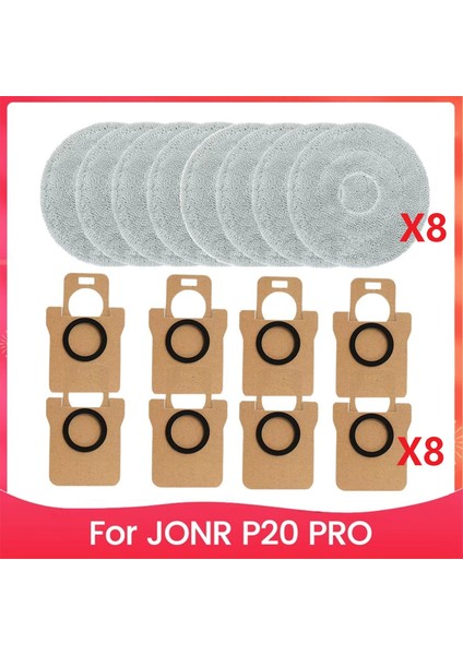 Jonr P20 Pro Robot Süpürge, Toz Torbaları, Paspas Bezi Parçaları Için Yedek Aksesuar Seti (Yurt Dışından)