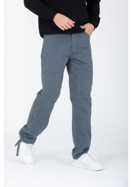 Basic %100 Pamuk Loose Fit Baggy Pantolon Paçası Büzülür Ipli | Rahat Kalıp fiyatları