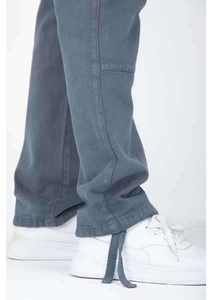 Basic %100 Pamuk Loose Fit Baggy Pantolon Paçası Büzülür Ipli | Rahat Kalıp fırsatları