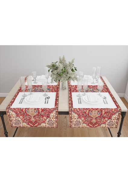 Dekoratif Yıkanabilir Masa Örtüsü – Kilim Temalı fiyatları