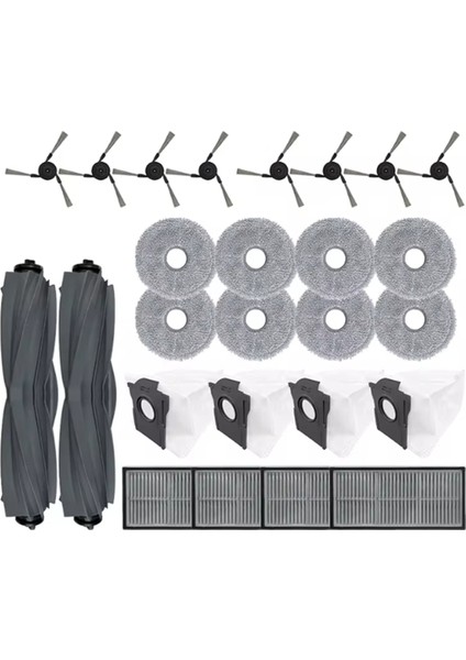 Dreame X40 ULTRA/L40 Ultra Parçası Mova P50 Pro ULTRA/P10 Pro Ultra Yedek Parça Fırça Filtre Paspas Bezi Toz Torbası Için 26 Adet (Yurt Dışından)