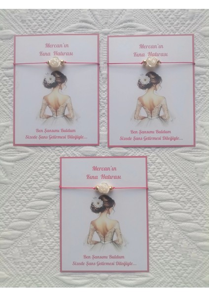 24 Adet Kişiye Özel Gül Inci Model Düğün Nikah Nişan Söz Kına Hatırası Dağıtmalık Hediyelik Bileklik modelleri