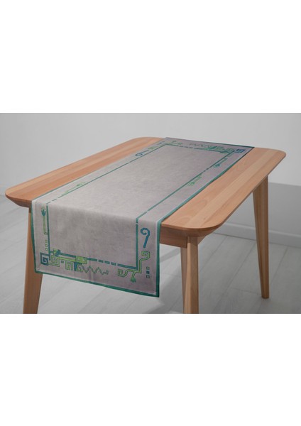 Silinebilir Dijital Baskılı Kilim Desenli Runner