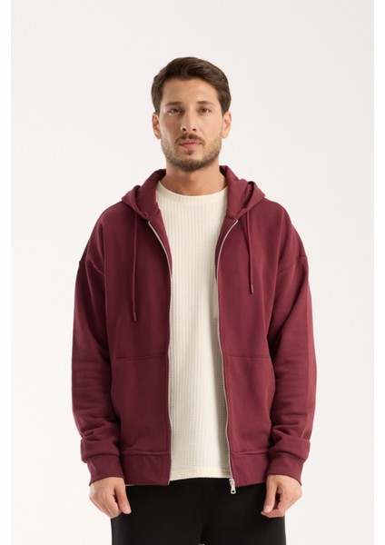 %100 Pamuk Erkek Oversize Fermuarlı Kapüşonlu Sweatshirt | Bol Kesim Hoodie modelleri