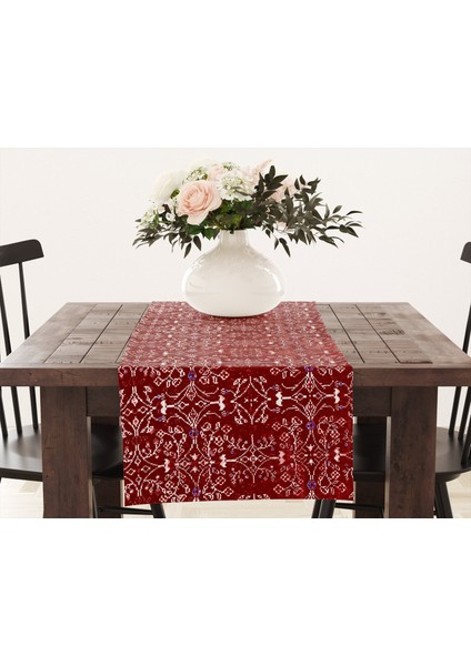 Dijital Baskı Renkli Runner ve Masa Servis Takımı 33X100 cm modelleri