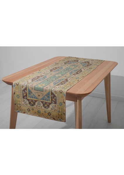33X100 cm Etnik Desenli Şık Runner – Silinebilir