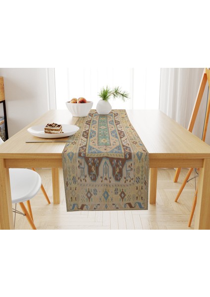 33X100 cm Etnik Desenli Şık Runner – Silinebilir fiyatları