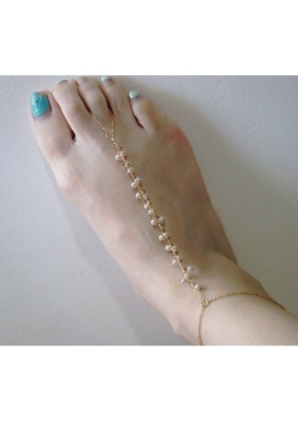 Şıklığınızı Tamamlayacak Inci Zincir Kadın Halhal