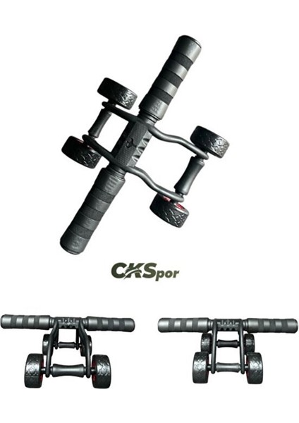4 Tekerlekli Mekik Aleti – Karın Kası Çalıştırma & Evde Spor Ekipmanı