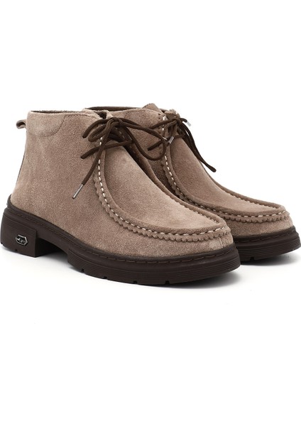 Kadın Vizon Süet Bağcıklı Hakiki Deri Comfort Bot fiyatları