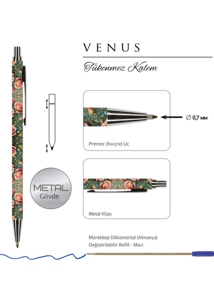 Venus 0.7 mm Mavi Tükenmez Kalem