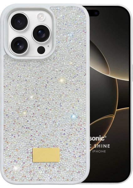 Apple iPhone 15 Pro Max Kılıf Cosmic Shine Beyaz