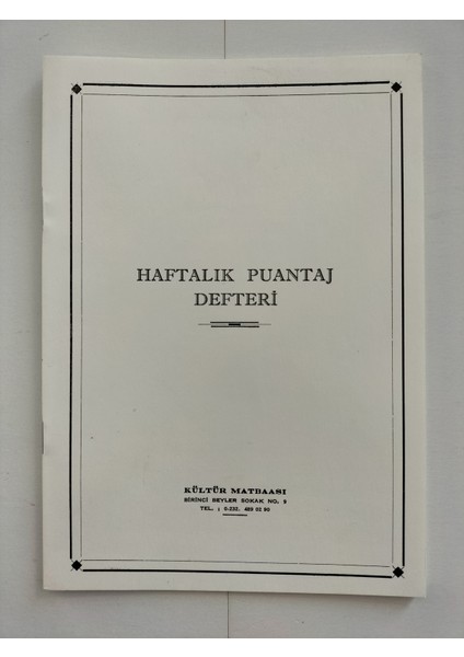 Haftalık Puantaj Defteri