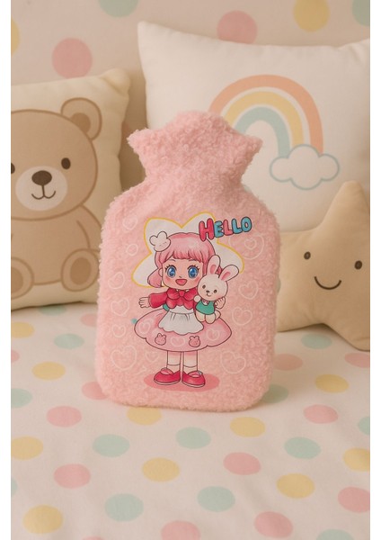 Sevimli Suratlar Peluş Sıcak Su Torbası, Termofor 300 Ml