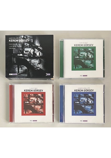 Kerem Görsev Jazz Collection 3 CD Set Hands & Lips - I Lıve May - For Murat (Orijinal Dönem Baskı Cd)