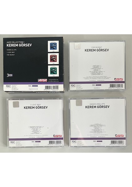 Kerem Görsev Jazz Collection 3 CD Set Hands & Lips - I Lıve May - For Murat (Orijinal Dönem Baskı Cd) fiyatları