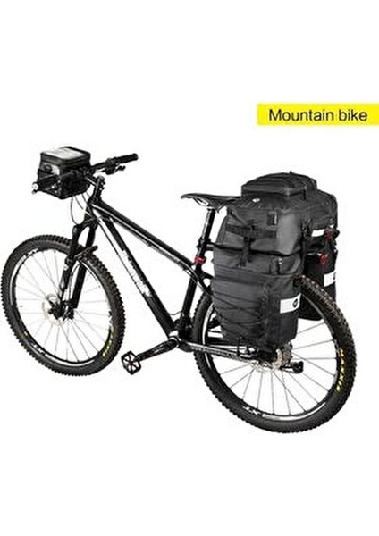 3 In 1 Bisiklet Tur Heybesi 75 Litre Reflektif Bantlı Kolay Temizlenebilir Kumaş fırsatları