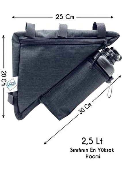 Bisiklet Çantası Su Geçirmez Özel Kumaş 25x20x30 cm 2 Gözlü Kullanışlı Tasarım