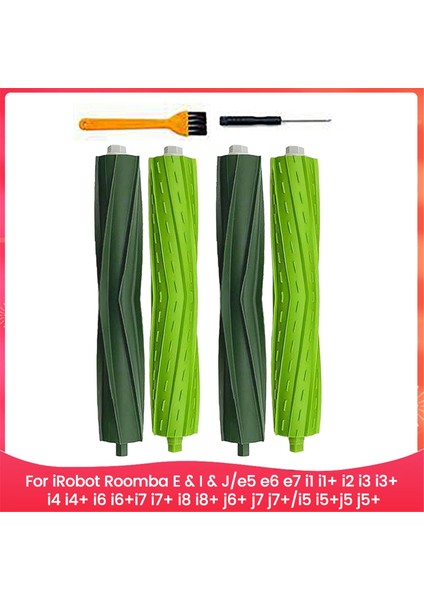 Irobot Roomba Için Kauçuk Rulo Fırça Eıj Serisi E5 E6 E7 I3 I3+ I4 I4+ I5 I6 I6+ I7 I7+ I8 I8+ J6+ J7 J7+ Yedek Parça (Yurt Dışından)