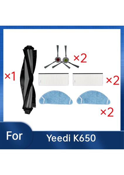 Yeedi K650 Kendiliğinden Boşalan Robot Süpürge Için 7 Adet Ana Yan Fırça Bezi Toz Torbası Temizleyici Parça Değişimi (Yurt Dışından) fırsatları
