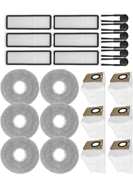 Xiaomi Mijia M40S / OV31CN Elektrikli Süpürge Parçaları Için 24 Adet Yan Fırça Hepa Filtre Paspas Bezi Toz Torbası (Yurt Dışından) modelleri