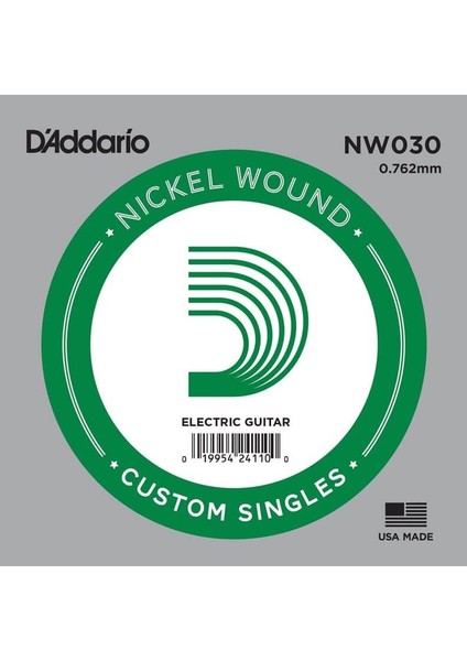 NW030 Nickel Wound Tek Elektro Gitar Teli (.030)
