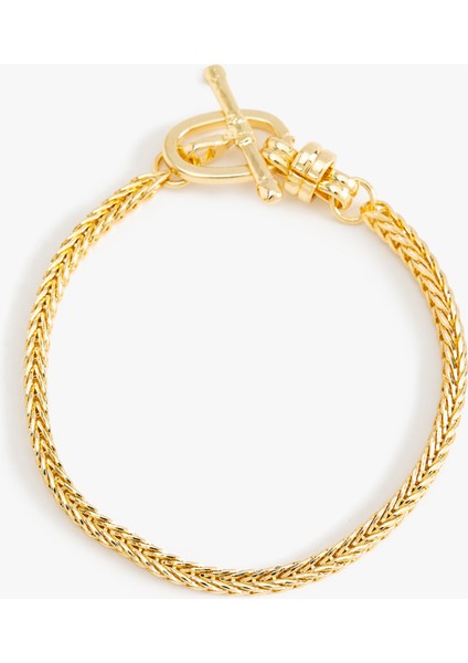 Kalp Detaylı Sallantılı Zincir Bileklik