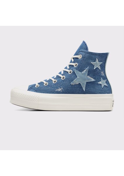 Chuck Taylor All Star Lift Kadın Lacivert Denim Platform Sneaker modelleri