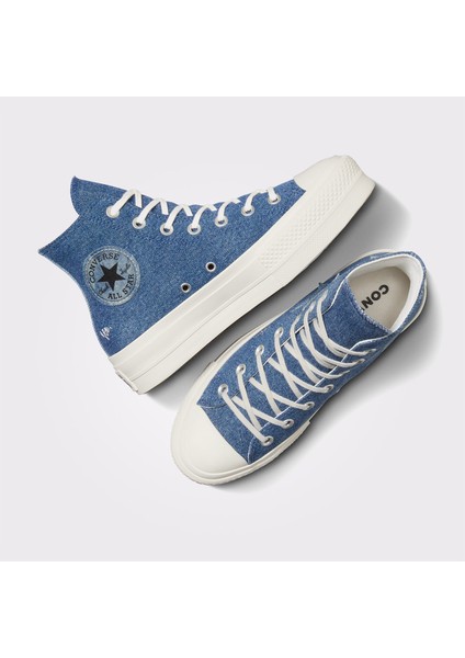 Chuck Taylor All Star Lift Kadın Lacivert Denim Platform Sneaker fırsatları