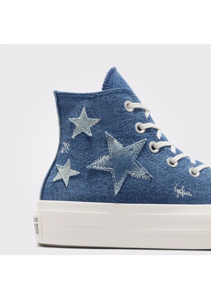 Chuck Taylor All Star Lift Kadın Lacivert Denim Platform Sneaker