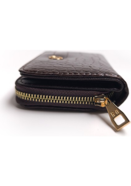 Croco Deri Str Bozuk Para Gözlü El Çantası Acı Kahve modelleri