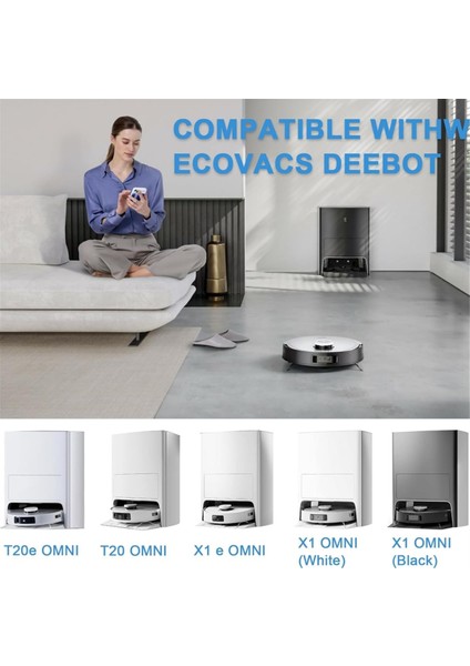 Ecovacs Deebot T20 Omni / T20E Omni / X1 Omni Robot Süpürge, Toz Torbaları, Yan Fırçalar ve Paspas Bezi Için Aksesuar Seti (Yurt Dışından) fırsatları