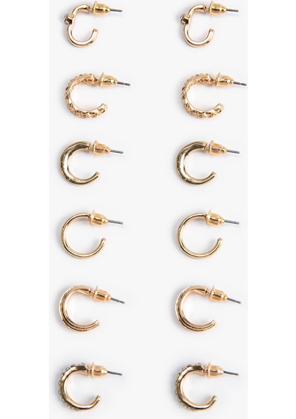 6'lı Halka Küpe Seti