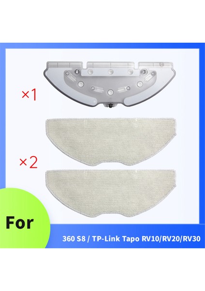 360 S8 / Tp-Link Tapo RV10/RV20/RV30 Robot Süpürge Mikrofiber Pedler Için Paspas Braketi Seti (Yurt Dışından) modelleri