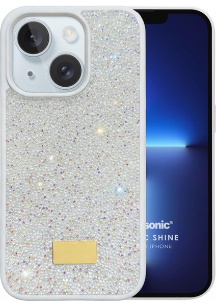 Apple iPhone 14 Kılıf Cosmic Shine Beyaz