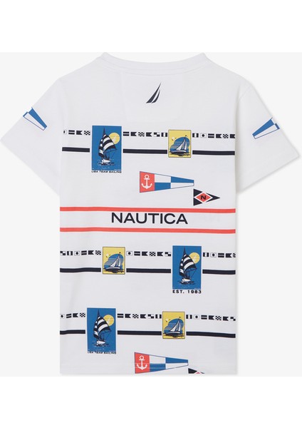 Erkek Çocuk Beyaz Regular Fit Baskılı T-Shirt fiyatları