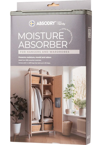 Absodry Duo Family Askı Tipi Nem Tutucu Nem Alıcı, Rutubet Giderici, Korozyon Önleyici