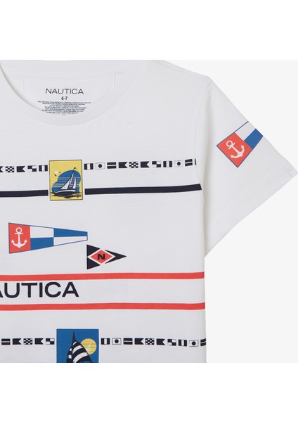 Erkek Çocuk Beyaz Regular Fit Baskılı T-Shirt modelleri