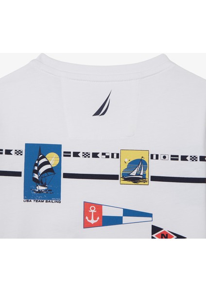 Erkek Çocuk Beyaz Regular Fit Baskılı T-Shirt fırsatları