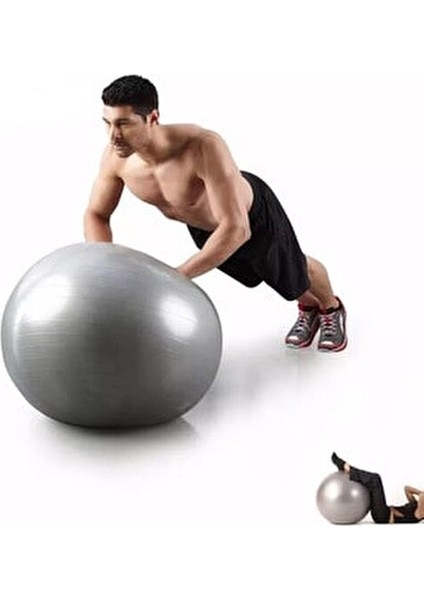 65 cm Pilates Topu Gri Renkli Pompa Seti ile Denge ve Egzersiz İçin Uygun fiyatları
