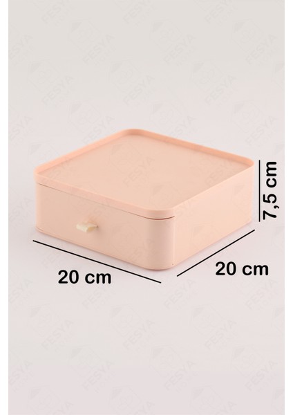 Esta Tek Katlı Makyaj Organizeri Pembe Renk Çok Amaçlı Çekmeceli Organizer modelleri