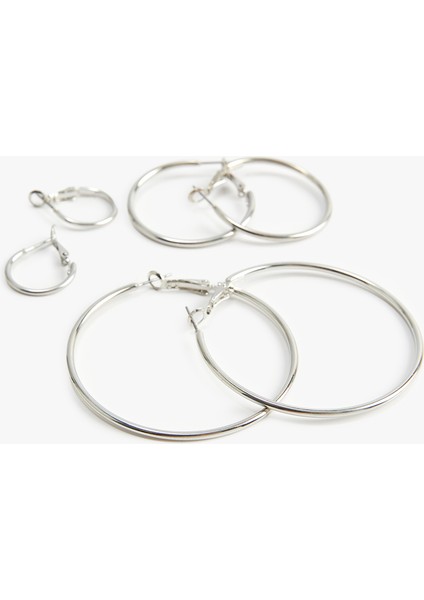 3'lü Çelik Halka Küpe Seti fiyatları