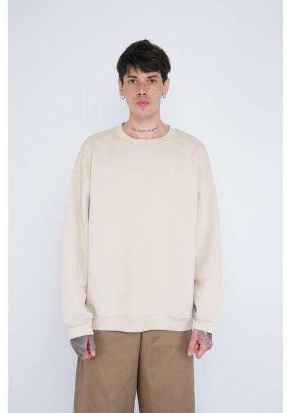 Basic Bisiklet Yaka Oversize Sweat fiyatları