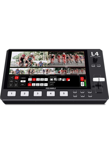 L4 Çoklu Kamera Video Mikseri 10.1''dokunmatik Ekran