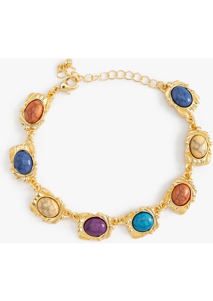 Boncuk Detaylı Zincir Bileklik